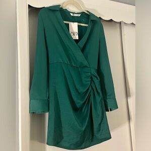 Zara - emerald green dress, size M. NWT